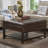 Square Storage Ottoman  Accent Table,PU Coffee Table with Bottom Rack