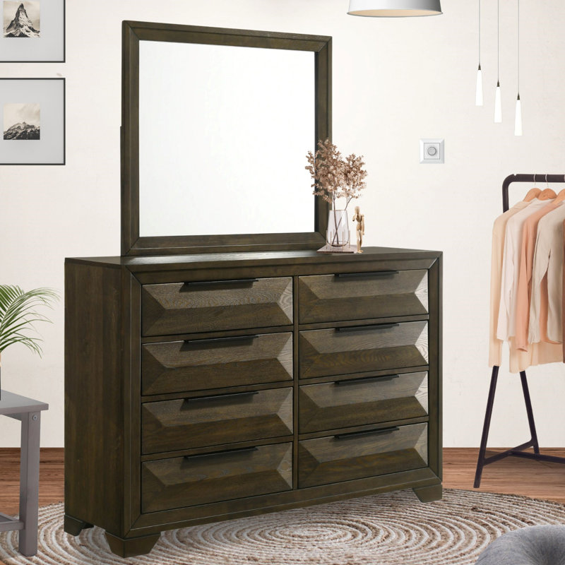 Commode 8 tiroirs avec miroir Boudin