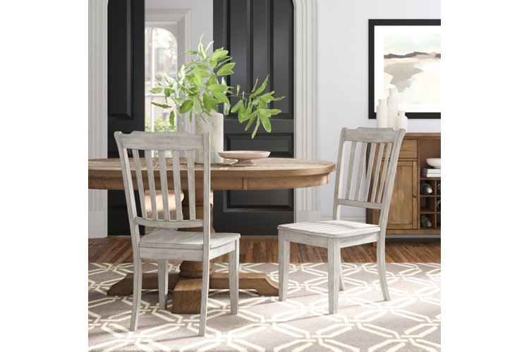 mixing wood tones in dining room