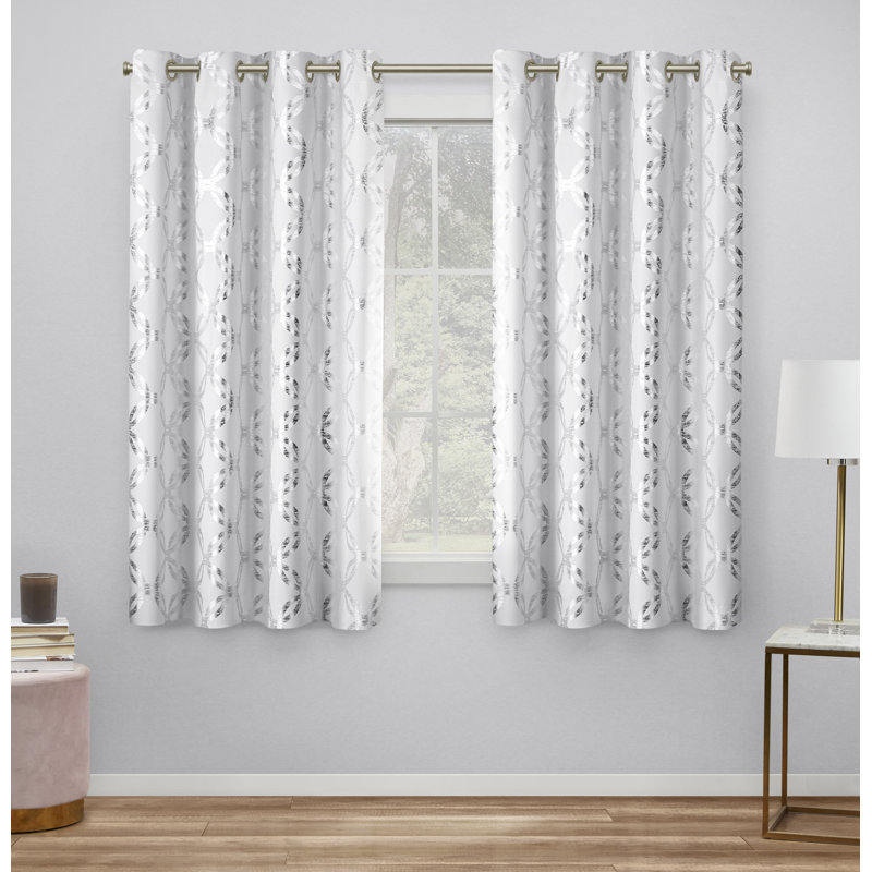 Room Darkening Curtain Pair, 54" W x 63" L, Winter White