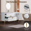 Armoire de salle de bain 60 po avec comptoir en quartz et lavabo en céramique EEST VANITY - Blanc (8296)