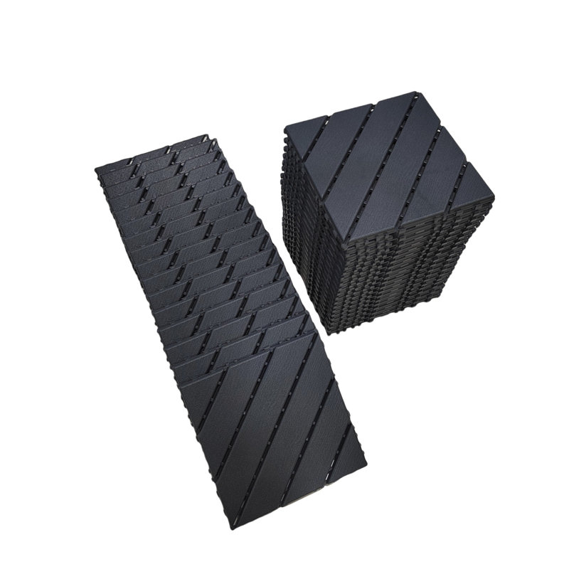 Carreaux de terrasse en plastique emboîtables, paquet de 36, tuiles de patio extérieures imperméables toutes saisons de 12 po x 12 po avec drainage amélioré, parfait pour la piscine, le balcon et la cour