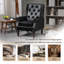 Chaise avec accoudoirs et structure en bois-607832693