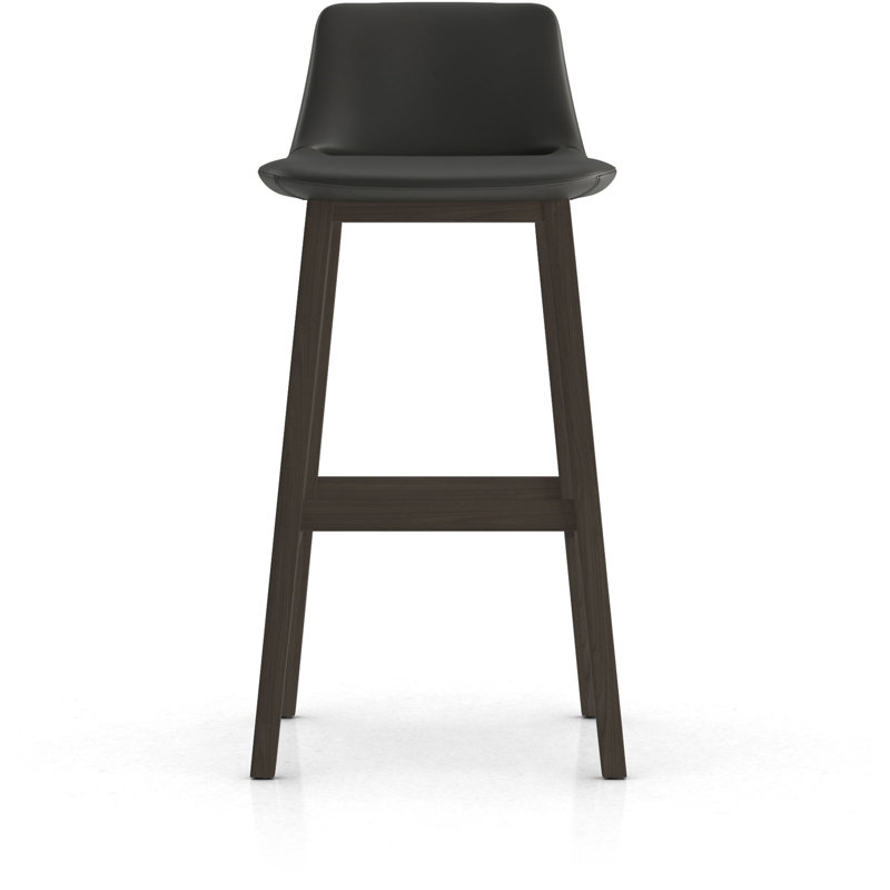 Mercer Barstool, Counter Stool (25" Seat Height), Graphite Eco Leather