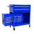 High Capacity Blue Tool Chest With 8 Drawers - Stable & Movable Rolling 8 Lockable Spacious Interior