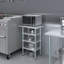 Table en acier inoxydable 18 po x 24 po avec trois tablettes inférieures
