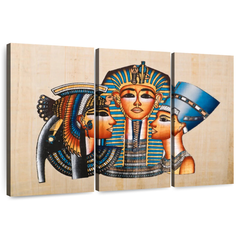 Leisha King Tut et Néfertiti, H 20 po x l 33 po