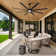 96" Ceiling Fan with LED Light and Remote Control Black