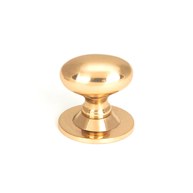 Polished Bronze Oval Cabinet Knob 40Mm, Polished Bronze