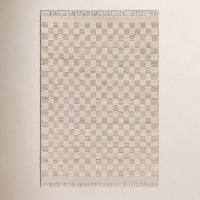 Tali Hand-Woven Checkered Jute Rug