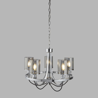 Cheung 5 - Light Waggon Wheel Chandelier