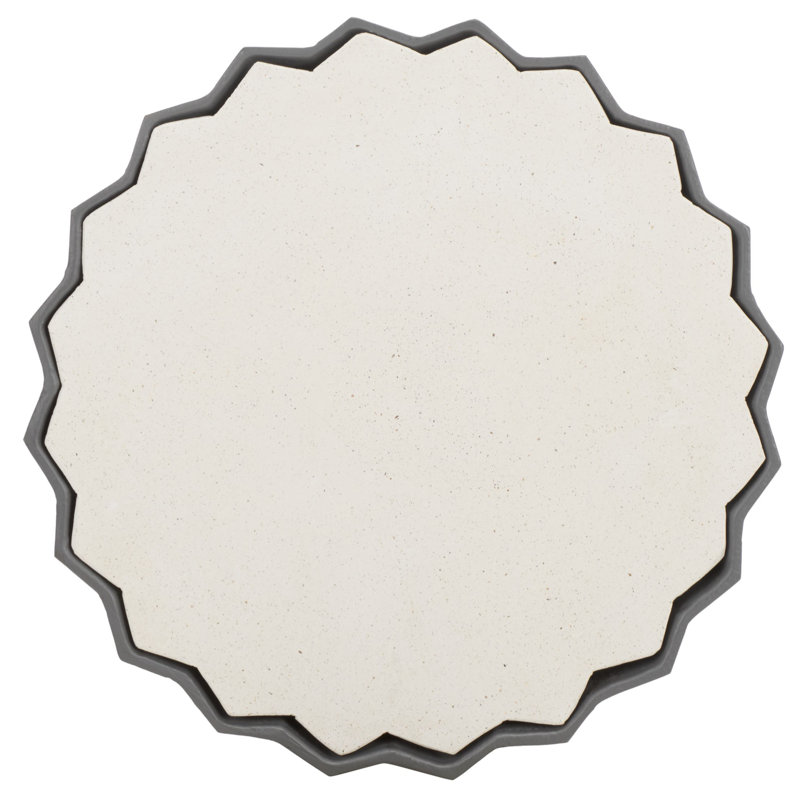 Table d'appoint Cindylyn, Gris/blanc