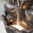 Outdoor Sculptural Fountain with Lights