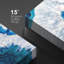 "White Blue Teal Crystal Gemstone Landscape Close Up", reproduction d'art sur toile-93589557-93589560