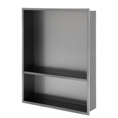 Double tablette de niche en acier inoxydable 21 "X 17"
