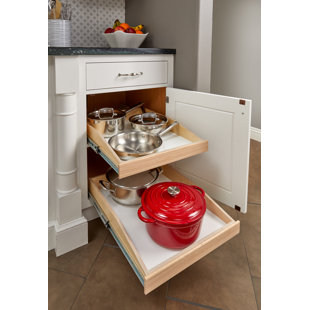  Sublime Design, Pull Out Tray, Side Mount, Baltic Birch  Drawer for Kitchen Cabinets, Slide Out Shelves