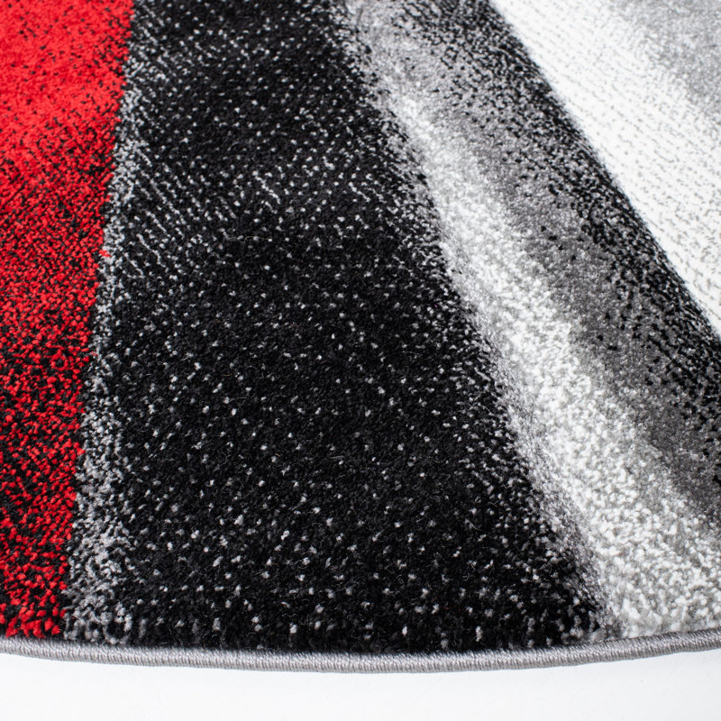 Tapis géométrique Toquerville, Rond 6 pi 7 po