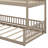 Full XL Over Queen Bunk Bed With Guardrails-411180304