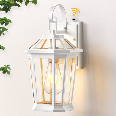 Dusk to Dawn Outdoor Porch Lights, 100% Anti-Rust Aluminum White Exterior Wall Lights
