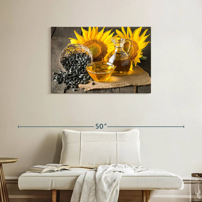 Yarlin Sunflower Oil And Seeds, 24" H x 36" W