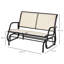 Outdoor Abadie Rocking Metal Bench-112146729