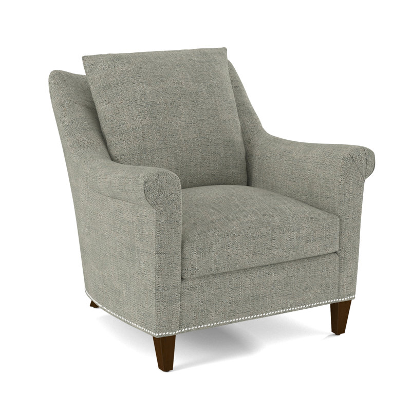 Armchair, Salvador Asphalt, Pecan
