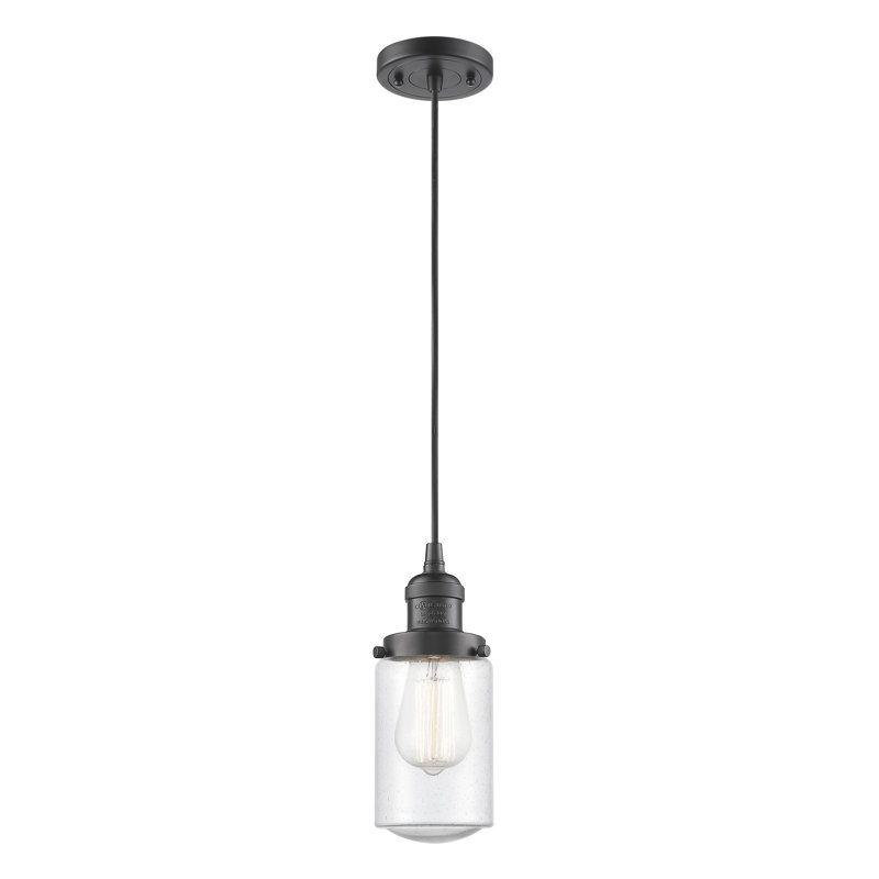 Luminaire suspendu 1 lumières scolaire single Saroyan, Grainé, Bronze huilé, Ampoule non incluse