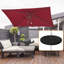Plateau de table de 20 po pour parasol, plateau de table facile à installer, rond portable pour piscine, plage, patio, terrasse, jardin, noir