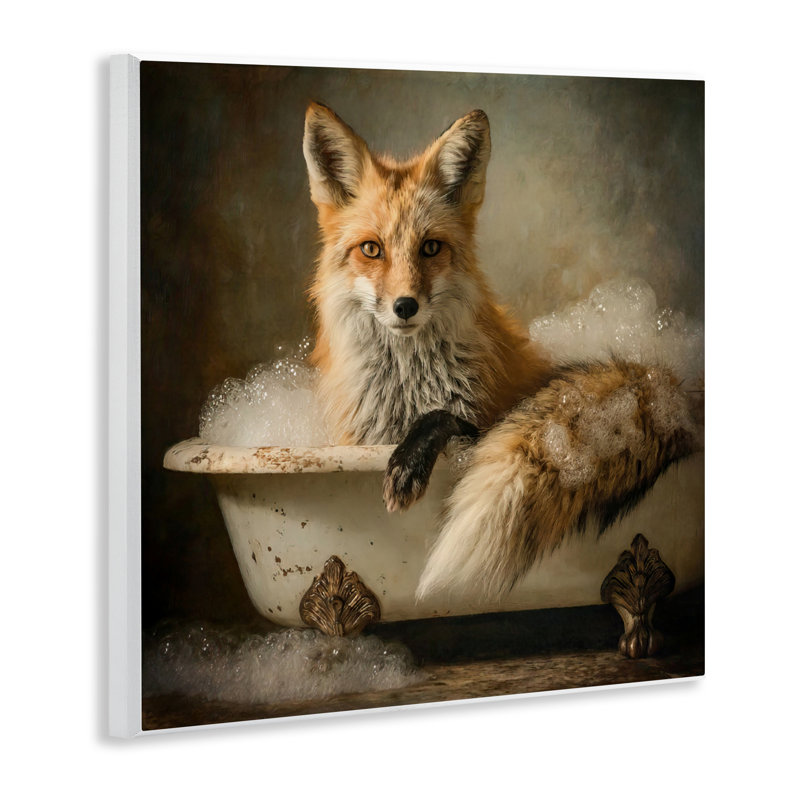 Plaque murale pour salle de bain Red Fox, par Tina LeCour