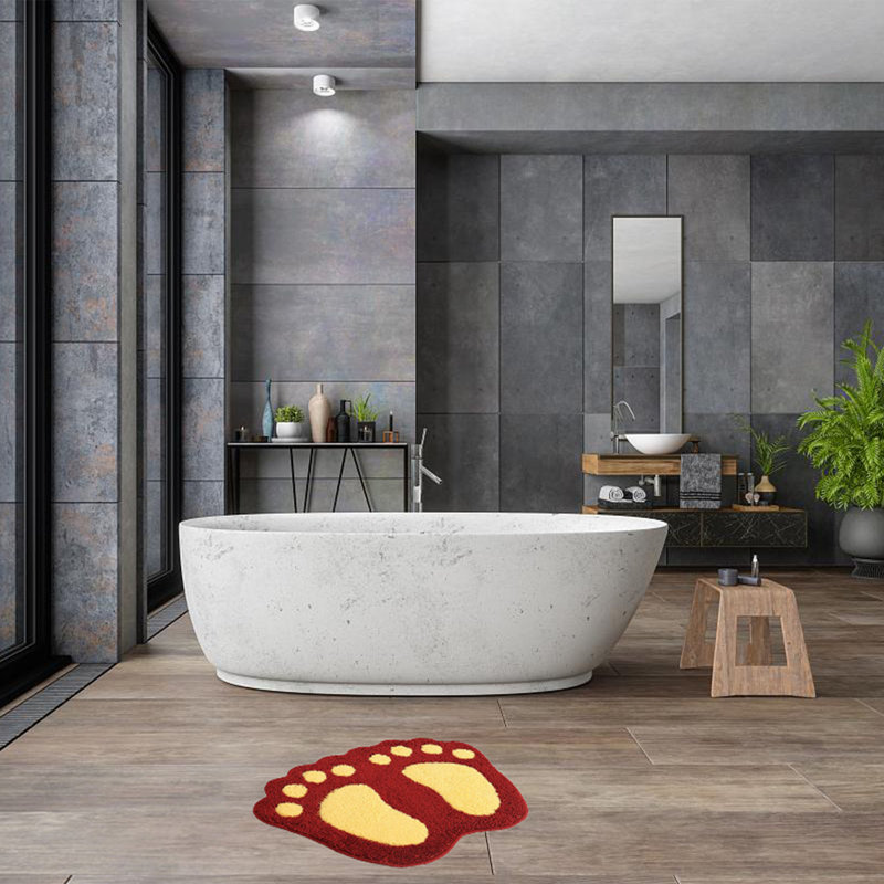 Tapis pour salle de bain Arbury, Rouge, L 26,38 po x L 18,9 po