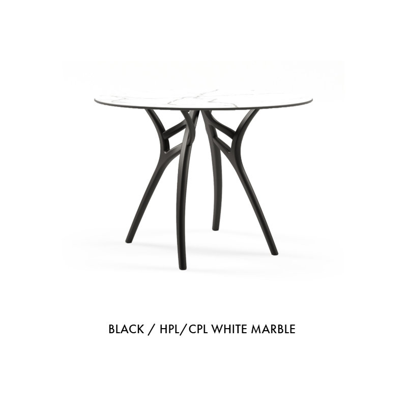 Tilia Ivy - L 77cm Round Table, White Marble