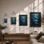 Whales In Blue Depths Coastal - Print-1092037286-1092037288