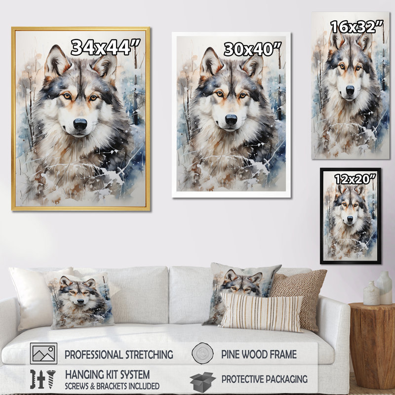 Siberian Dog Serenity II sur impression sur toile, Toile tendue, H 44 po x l 34 po