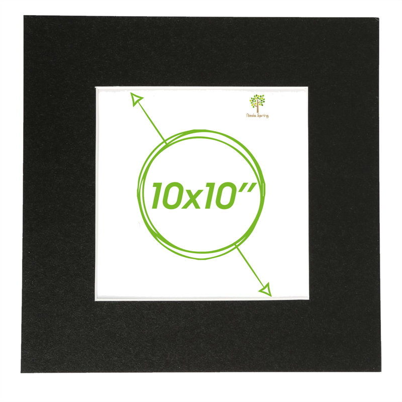 Nicola Spring - Picture Mount, 25cm H x 25cm W x 0.5cm D, Black