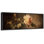 Décoration murale classique classique rose simple sur fond brun foncé - grande impression sur toile encadrée de la chambre principale