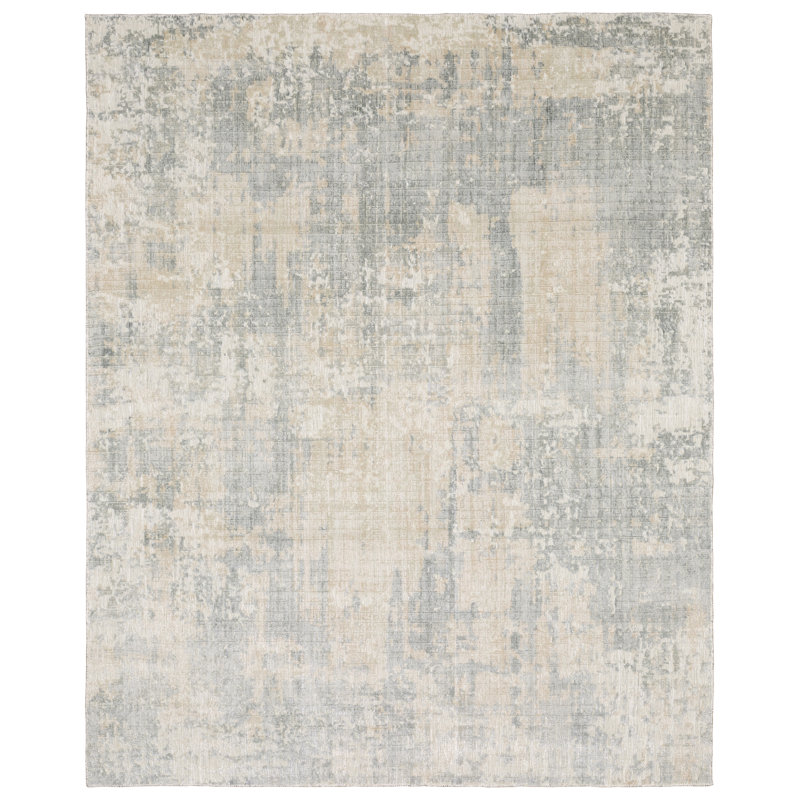Tapis gris ardoise / beige Serengeti, Rectangulaire 8 pi x 10 pi
