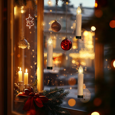 Clip-on Led Flickering Mini Drip Candle W/ Remote Control