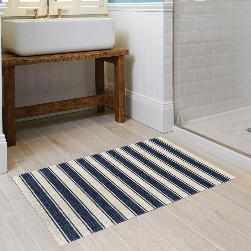Tapis de sol Cottage Cottage, Bleu; brun clair, L 47 po x L 28 po