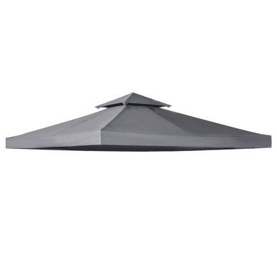 9.84' X Gazebo Replacement Canopy, 2, Dark Gray, Block Outdoor Gray 9.8' Resistance Outdoors Use