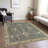 Machine Washable Indoor/Outdoor Xhevrie Gray Rug-1551397474