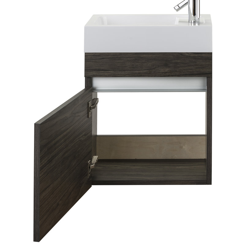 Ensemble de meuble-lavabo mural simple 18 po, Tête-à-tête