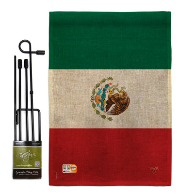 Mexique country the world nationality, en polyester de 2 côtés 19 po x 13 po ensemble de drapeau