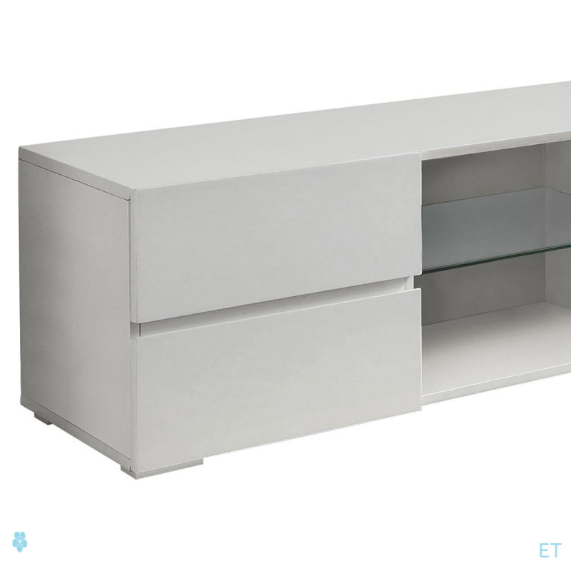 Console à 4 tiroirs blanc brillant