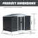 Outdoor Storage Shed 6Ftx4Ft, Grey, Durable Apex Roof