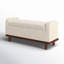 Banc de rangement rembourré avec pieds en bois massif L 46,2 po Luker-204709506