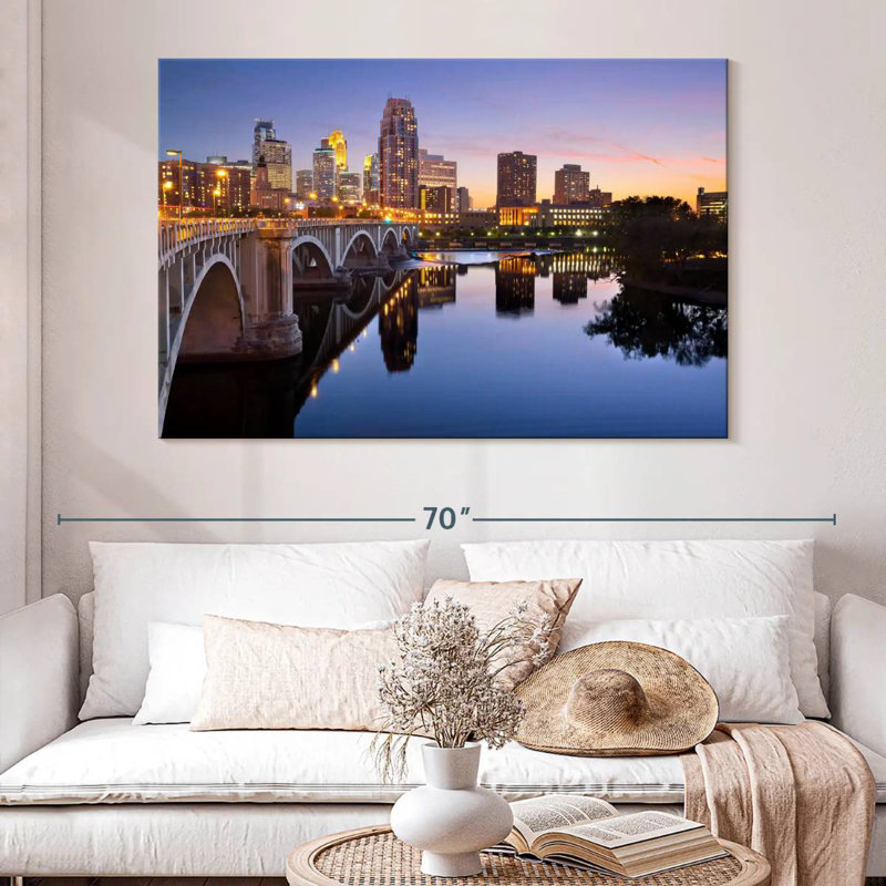 Paysage urbain Sirci de Minneapolis, H 34 po x l 51 po