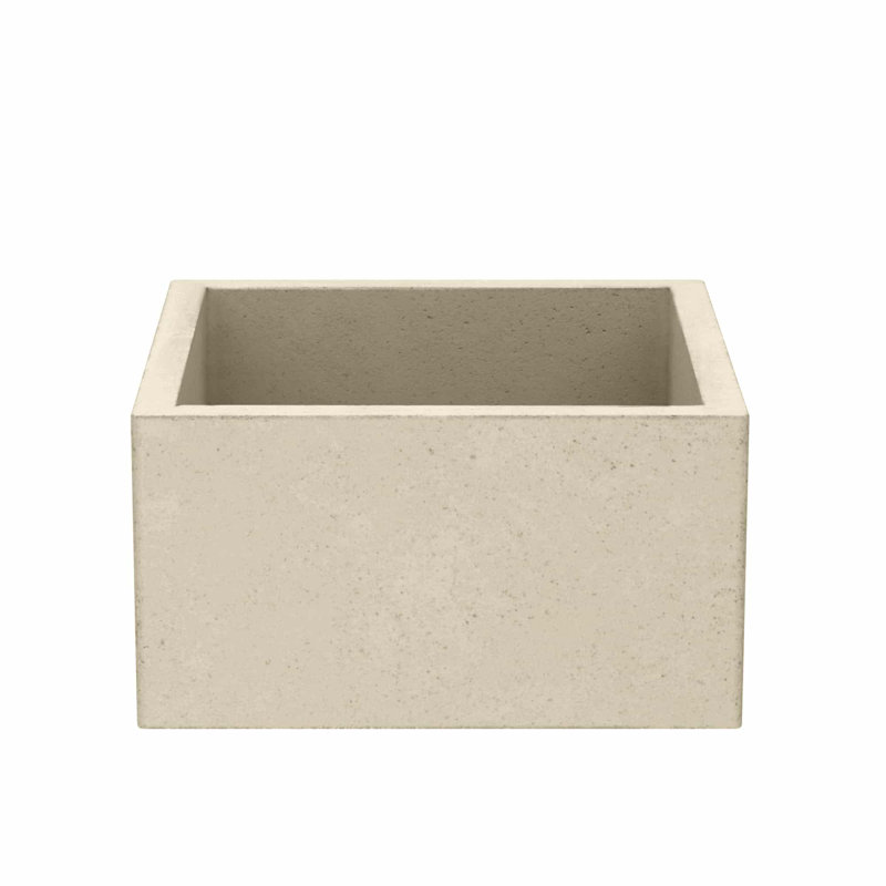 Évier de cuisine / bar carré en béton Ventana NativeStone 15 po, Sable