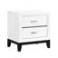 Table de chevet 2 tiroirs en blanc - attrait moderne et contemporain