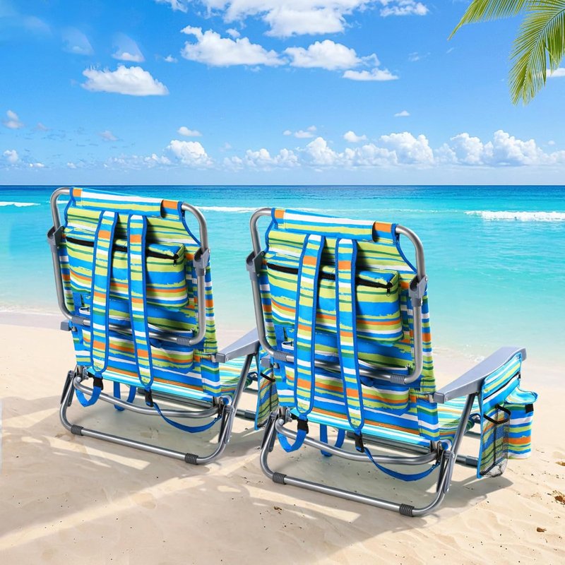 Folding Beach Chair, Green