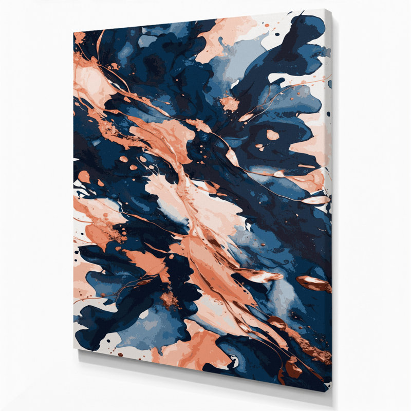 Aquarelle abstraite 100, art mural sur toile grise, H 11 po x l 14 po